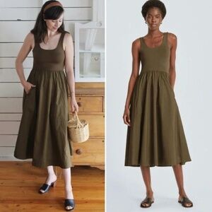 Everlane Riviera Dress - Small - Olive